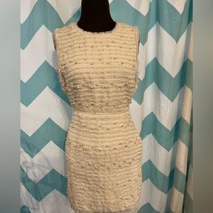 Cream pearl dress